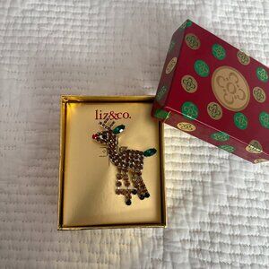 Liz & Co Vintage Reindeer Pin/ Brooch